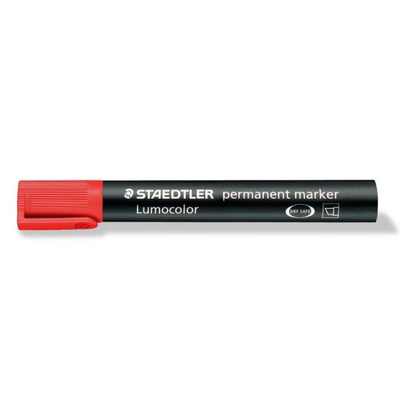 Marcatore punta a scalpello Staedtler Lumocolor permanent marker 350 2-5 mm rosso - 350-2