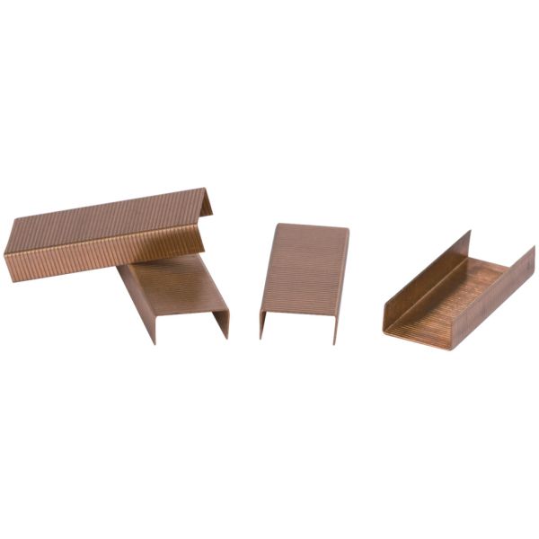 Punti per cucitrice Q-Connect 24/6 rame  scatola da 1000 - KF01279