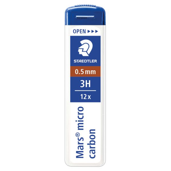 Astuccio 12 mine sottili 3H Staedtler Mars® Micro Carbon 0,5 mm - 250 05-3H