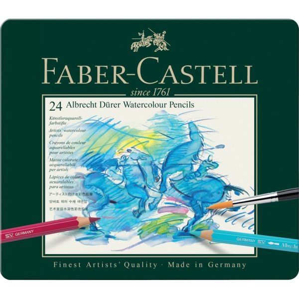 Matite acquerellabili Faber Castell Albrecht Dürer colori assortiti - conf. 24 pezzi - 117524
