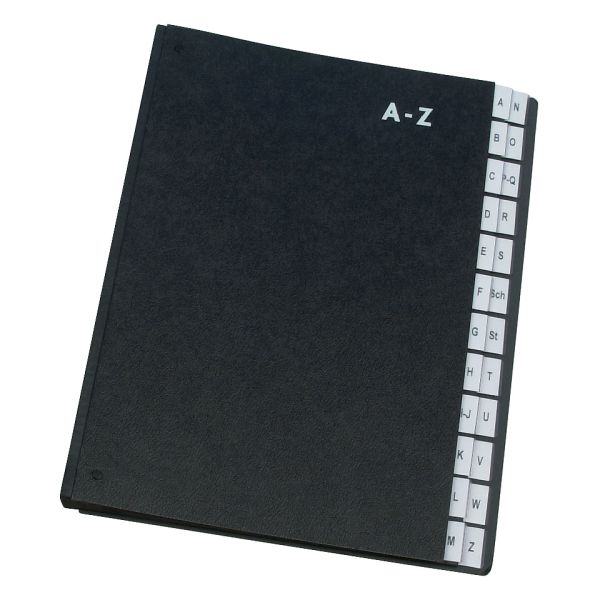 Classificatore alfabetico Q-Connect 270x340 mm nero A-Z - KF04563