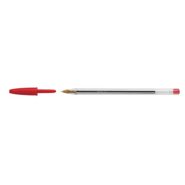 Penna a sfera BIC Cristal M punta 1 mm rosso Conf. 50 pezzi - 8373619