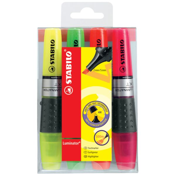 Evidenziatori Stabilo Luminator 2-5 mm assortiti astuccio da 4 - 71/4
