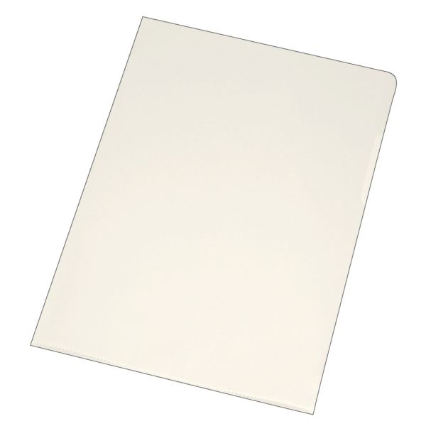 Cartellina a L Q-Connect ppl A4 trasparente opaco conf. da 100 - KF00310