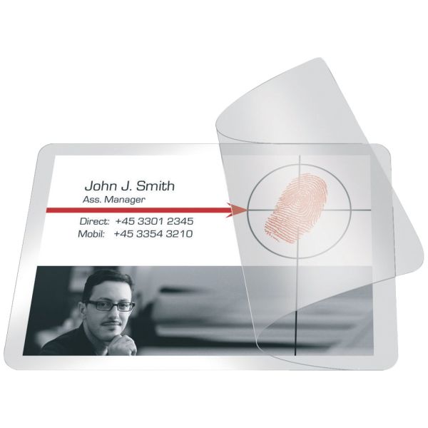 Pouches per plastificazione a freddo Q-Connect per carte di credito f.to 10x6.6 cm Conf. 10 pezzi - KF27057