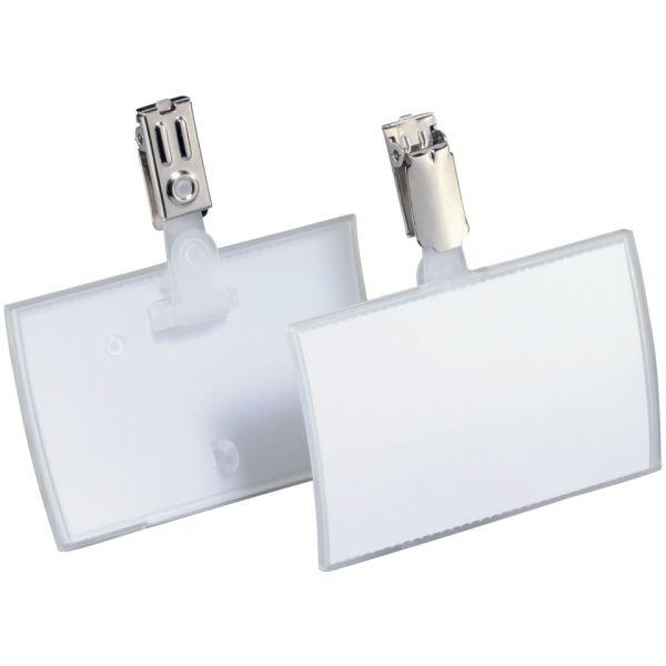 Portanome Durable Click Fold 54x90 mm in PPL trasparente con clip - 8216-19