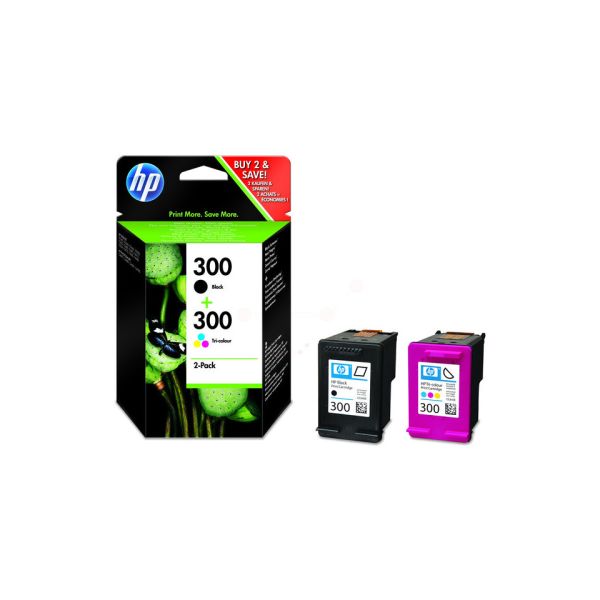 Cartucce inkjet blister 300 HP nero nero +tricromia Conf. 2 - CN637EE