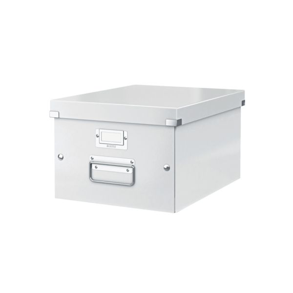 Scatola per archiviazione universale ''M'' Leitz CLICK & STORE bianco metallizzato 28,1x20x37 cm - 60440001