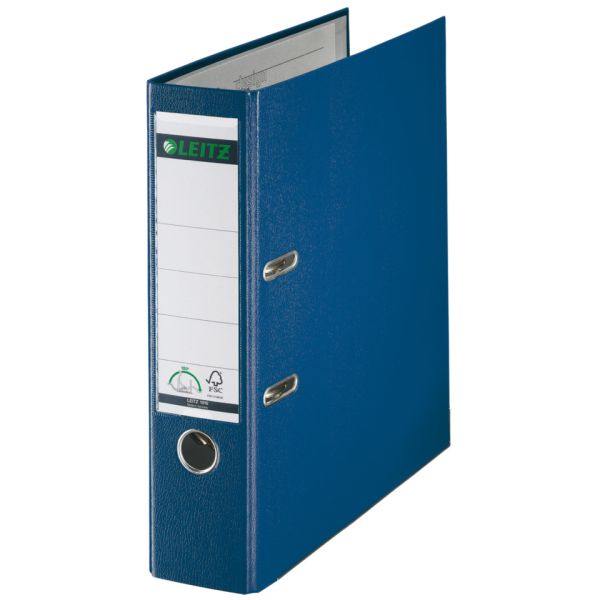 Registratore senza custodia Leitz 180° commerciale dorso 8 cm cartone rivestito in polipropilene blu - 10105035