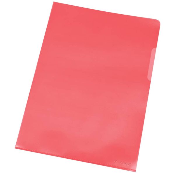 Cartellina a L Q-Connect ppl A4 rosso conf. da 100 - KF00306