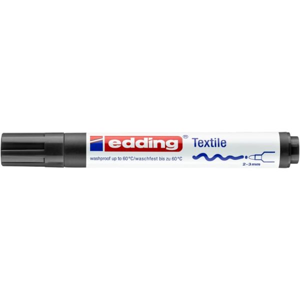 Marcatore per tessuti edding 4500 punta conica 2-3 mm nero E-4500 001