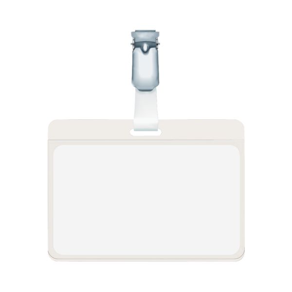 Portanomi con clip DURABLE tasca aperta trasparente inserto 60x90mm conf. 25 - 810619