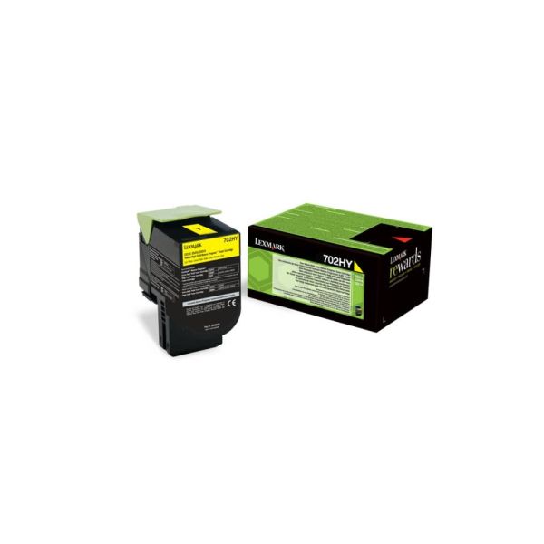 Toner alta resa return program 702HY Lexmark giallo 70C2HY0