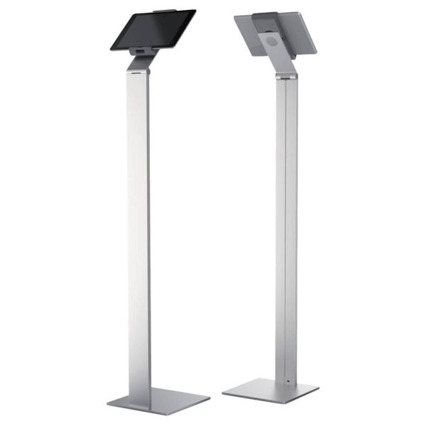 Porta tablet da pavimento DURABLE per tablet da 7'' a 13'' argento metallizzato 27x27x121,5cm - 893223