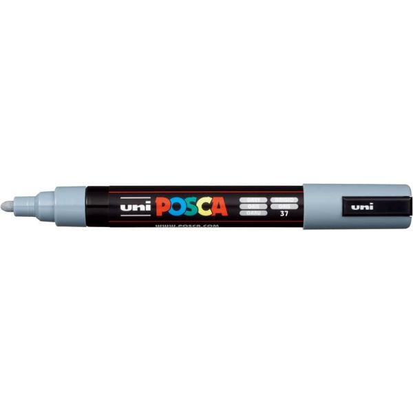 Marcatore a tempera Posca Uni-Ball punta media 2,5 mm grigio M PC5M GR