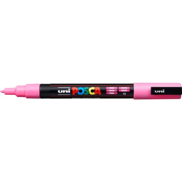 Marcatore a tempera POSCA Uni-Ball punta tonda 0,9-1,3 mm rosa M PC3M RA