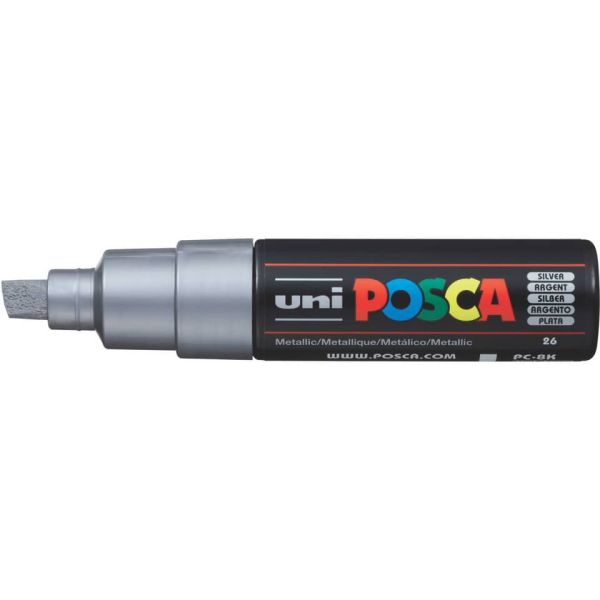 Marcatore Uni Posca punta large colore argento M PC8K ARG