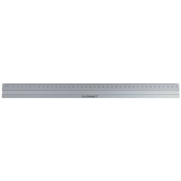 Righello Q-Connect alluminio argento 40 cm KF03679