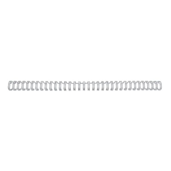 Spitali metalliche a 34 anelli GBC WireBind 8 mm A4 argento - fino a 70 fogli - conf. 100 pezzi - RG810597