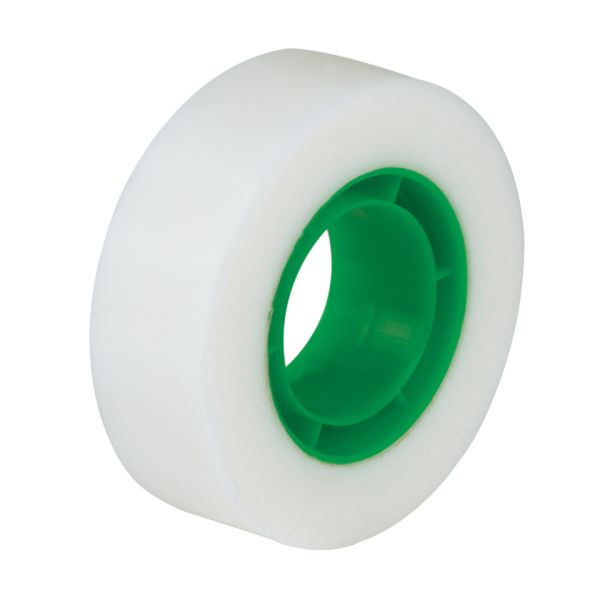 Nastro adesivo scrivibile Q-Connect in PPL opaco invisibile - 19 mm x 33 m - torre da 8 rotoli - KF15241