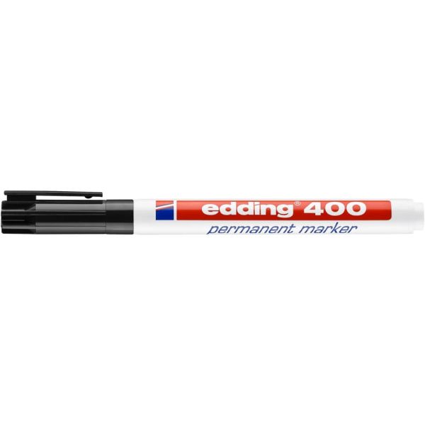 Marcatore permanente edding 400 punta conica 1 mm nero E-400 001