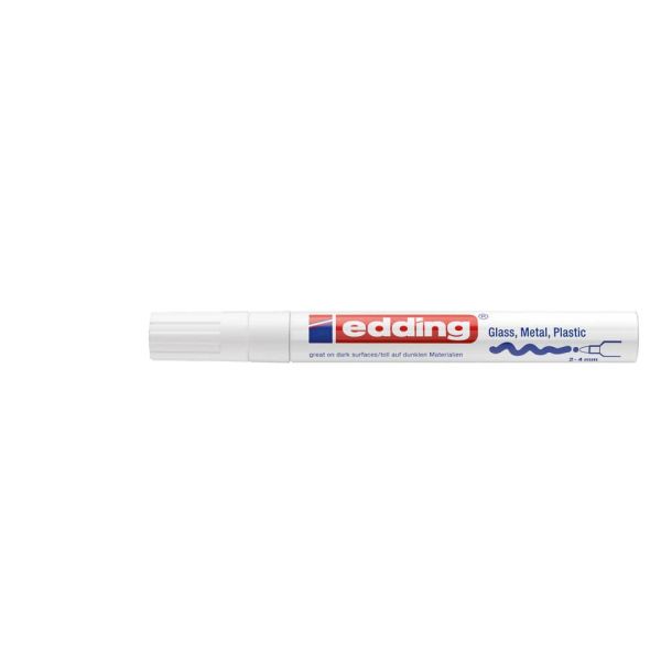 Marcatore a vernice edding 750 punta conica 2-4 mm bianco E-750 049