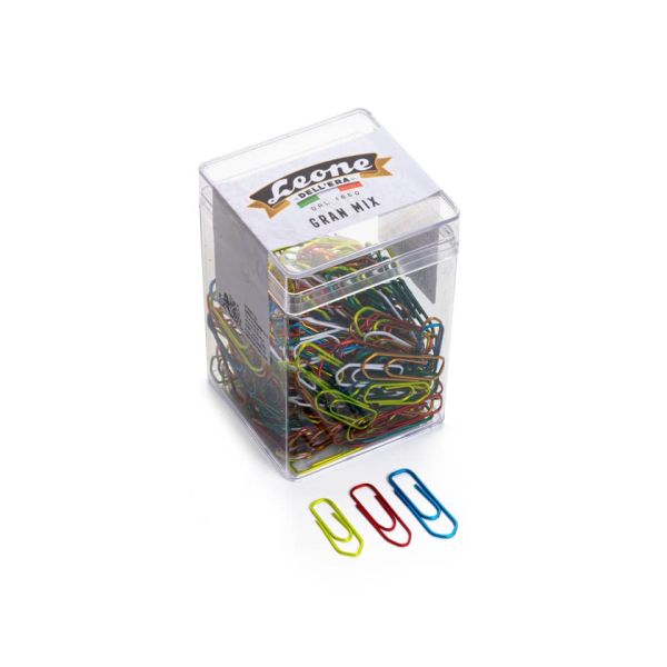 Fermagli Leone in filo colorato metallizzato Gran Mix misure assortite scatola da 125 g. - FXB125GMIX