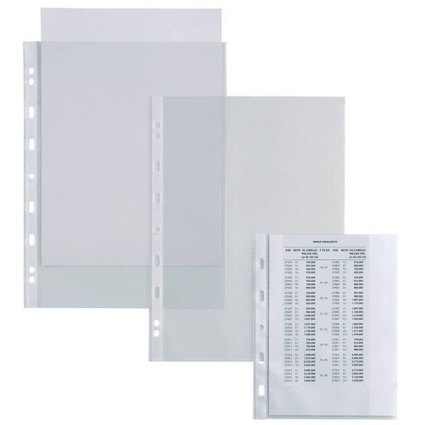 Buste in PP buccia Sei Rota Atla 150 alto spessore trasparente 22x30 cm - conf. 25 buste - 662215