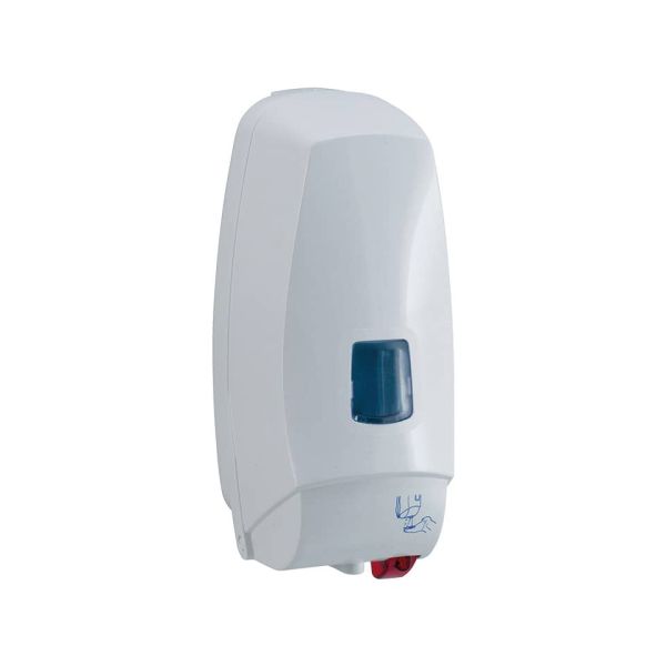 Distrib. elettronico detergenti liquidi cm 12,5x13x27,5 Hylab in ABS capacità 1000 ml bianco  5008B/TOE