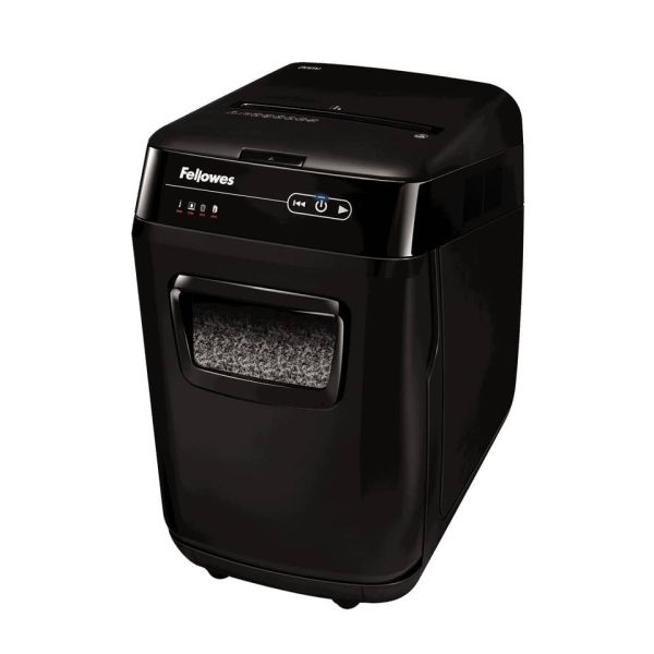 Distruggidocumenti uso moderato FELLOWES AutoMax™ 200M - P-5 - 32 L - taglio a microframmenti 2x14 mm nero - 4656301