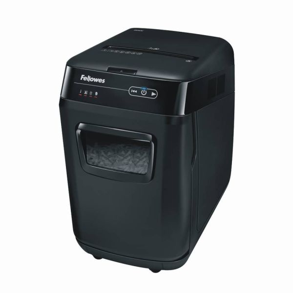 Distruggidocumenti uso moderato FELLOWES AutoMax™ 200C - P-4 - 32 L - taglio a frammenti 4x38 mm - nero - 4653602