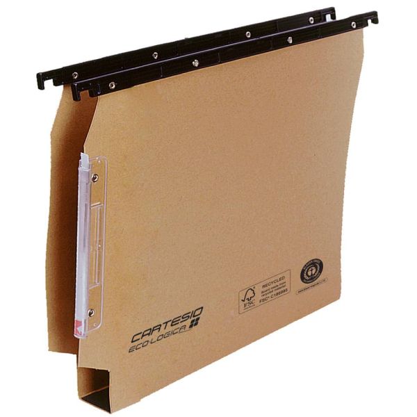 Cartelle sospese laterali per armadi CARTESIO ECO 33 cm fondo U 3 cm avana Conf. 25 pezzi - 114 F BETA 3 - A1