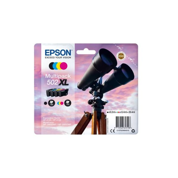 Cartuccia Epson confezione Multipack 502 XL - nero, ciano, magenta e giallo - C13T02W64010