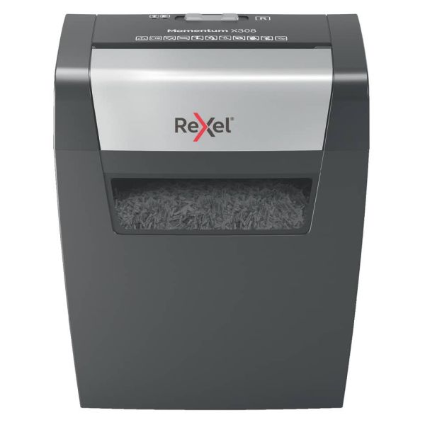 Distruggidocumenti uso personale Rexel Momentum X406 - P-4 - 15 L - taglio a frammenti 4x30 mm - 2104569EU