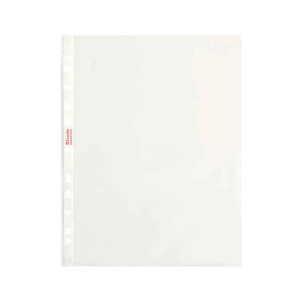 Buste a perforazione universale Esselte Deluxe - PP lucido 22x30 cm - finitura liscia - conf. 100 pz - 395697500