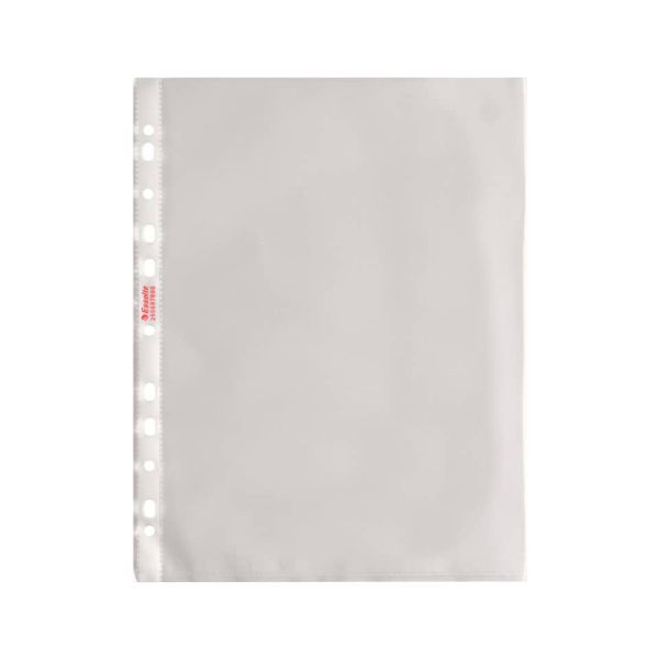 Buste a perforazione universale goffrate Esselte DELUXE 22x30 cm trasparente antiriflesso  conf.100 - 395697600