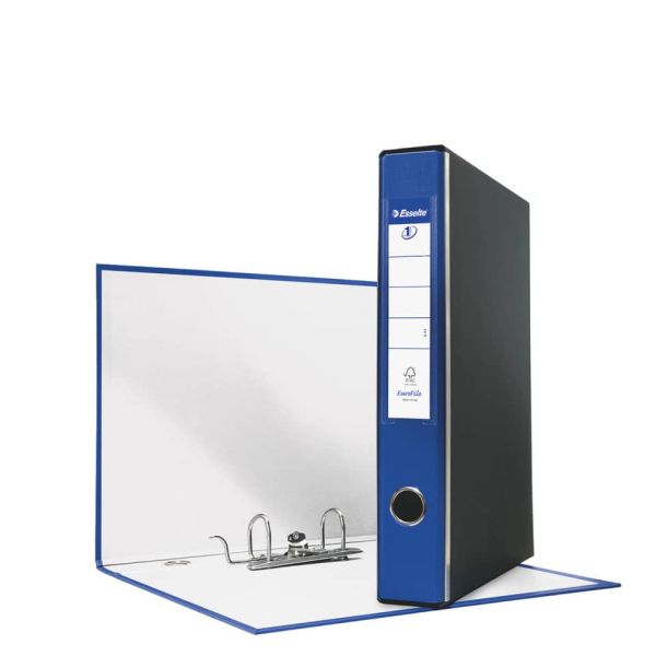 Registratore con custodia Esselte G54 Eurofile protocollo dorso 5 cm cartone rivestito in PP blu - 390754050