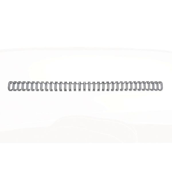 Spirali metalliche a 34 anelli GBC WireBind W18 12 mm a4 nero conf da 100 spirali - RG810810