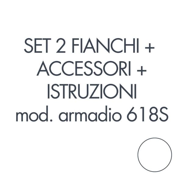 Set 2 fianchi + accessori + istruzioni per l'uso per armadio tecnical 2 618S bianco - 805141163027