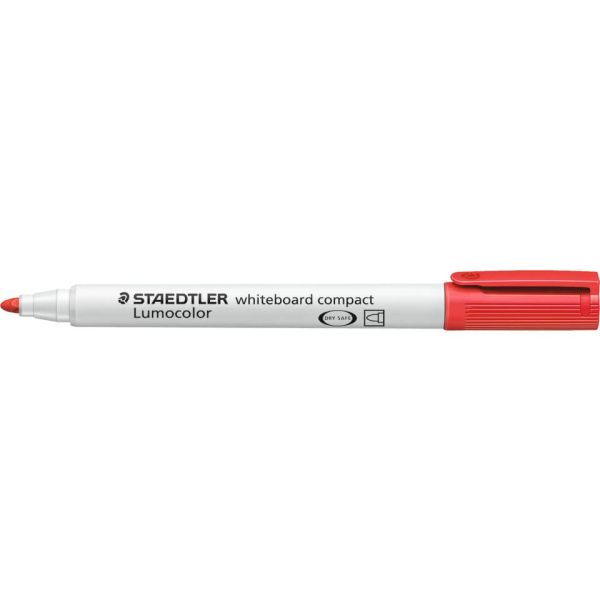 Marcatore per lavagne bianche Staedtler Lumocolor whiteboard compact 341 1-2 mm rosso - 341-2