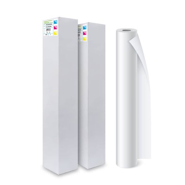 Rotoli carta plotter Rotolificio Pugliese pura cellulosa opaca Cristal 90 g/mq 62,5 cm x 50 m conf. 4 pz D62P49