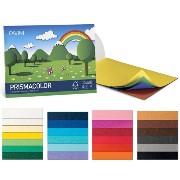 Cartoncini Prisma FAVINI 20 PRISMA monoruvidi colorati 220 g/m² 50x70cm marrone 08  conf.20 - A33N012