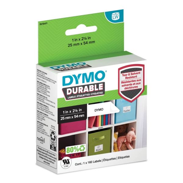 Rotolo da 160 etichette Dymo LaberWriter durable spediz./badge 54x25 mm bianco 2112283