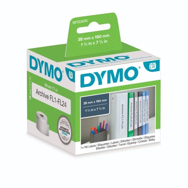 Rotolo da 110 etichette Dymo LabelWriter indirizzi standard 190x38 mm bianco S0722470