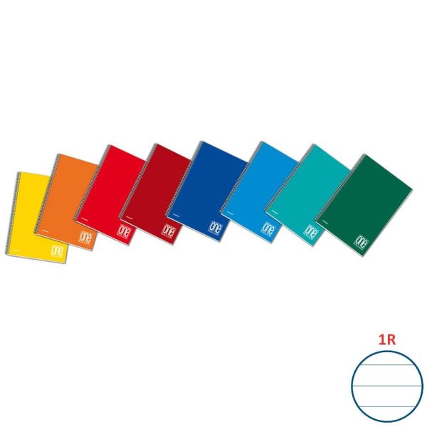 Blocco spiralato One Color laterale in cartoncino con fogli microperforati 80 g/m² 1R A5 16,2 x 21cm - 1149