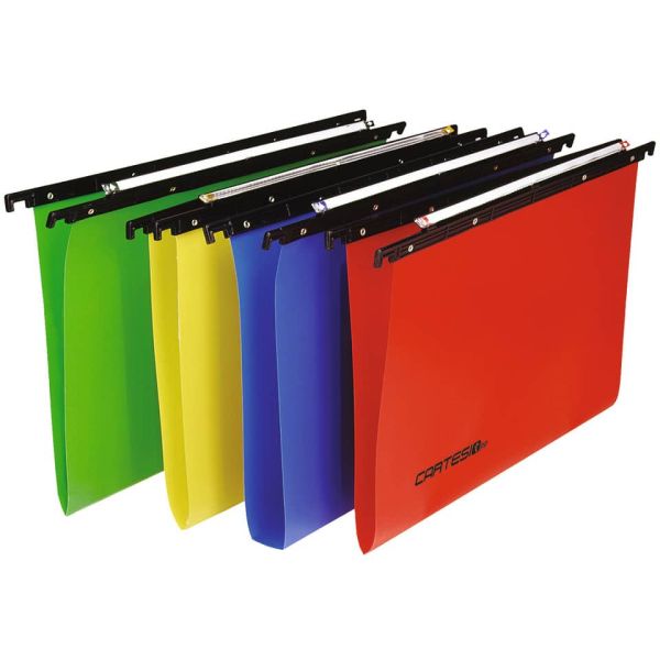 Cartelle sospese orizzontali per cassetti CARTESIO PP 33 cm fondo a V assortiti Conf. 25 pezzi - 500/330 -A7
