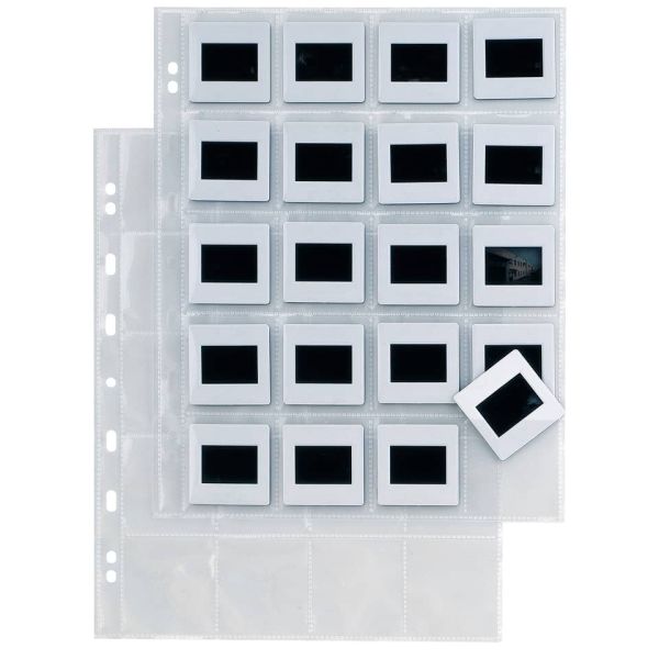 Buste a foratura universale Sei Rota Atla F per diapositive 20 spazi 5,5x5,5 cm trasparente  conf.10 buste 662514