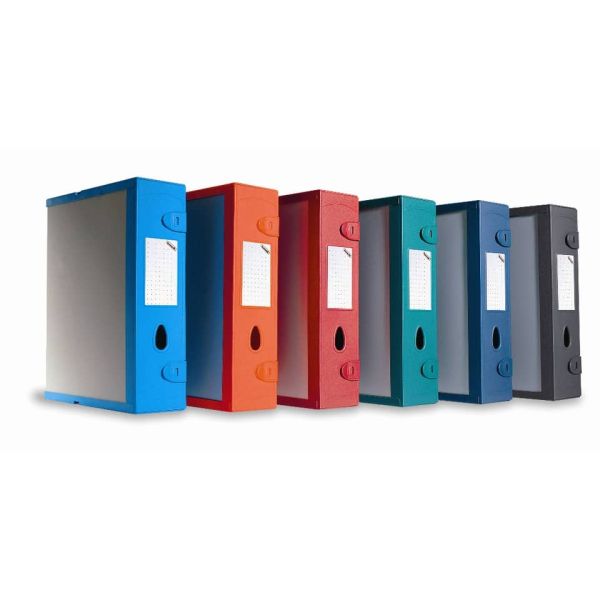 Scatola archivio LEONARDI Combi Box E500 dorso 9 cm azzurro - 29,8x36,2 cm E500AZ
