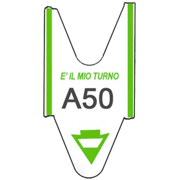 Rotolo tagliandi per eliminacode Printex 2000 tagliandi f.to lettera + 2 cifre verde - Conf. 5 pezzi - TR/ROLL/VER
