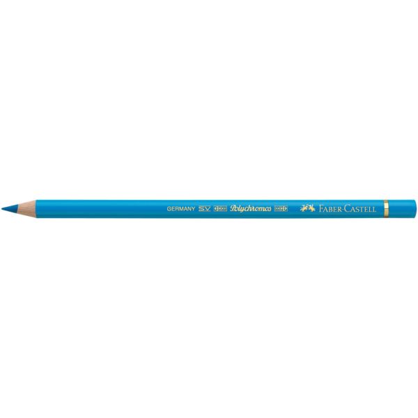 Matite colorate permanenti Faber Castell Polychromos mina 3,8 mm conf. 6 pezzi - blu ftalico - 110110